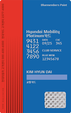 @ 카드 뒷면 - Hyundai Mobility Platinum카드