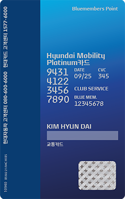 @ 카드 뒷면 - Hyundai Mobility Platinum카드