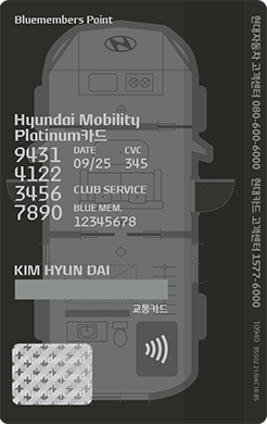 @ 카드 뒷면 - Hyundai Mobility Platinum카드