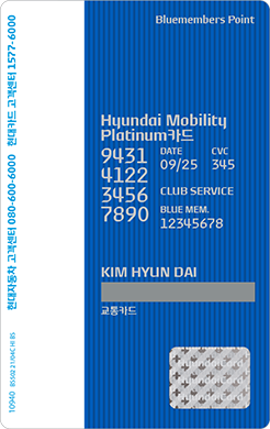 @ 카드 뒷면 - Hyundai Mobility Platinum카드