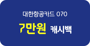 대한항공카드 070 7만원 캐시백